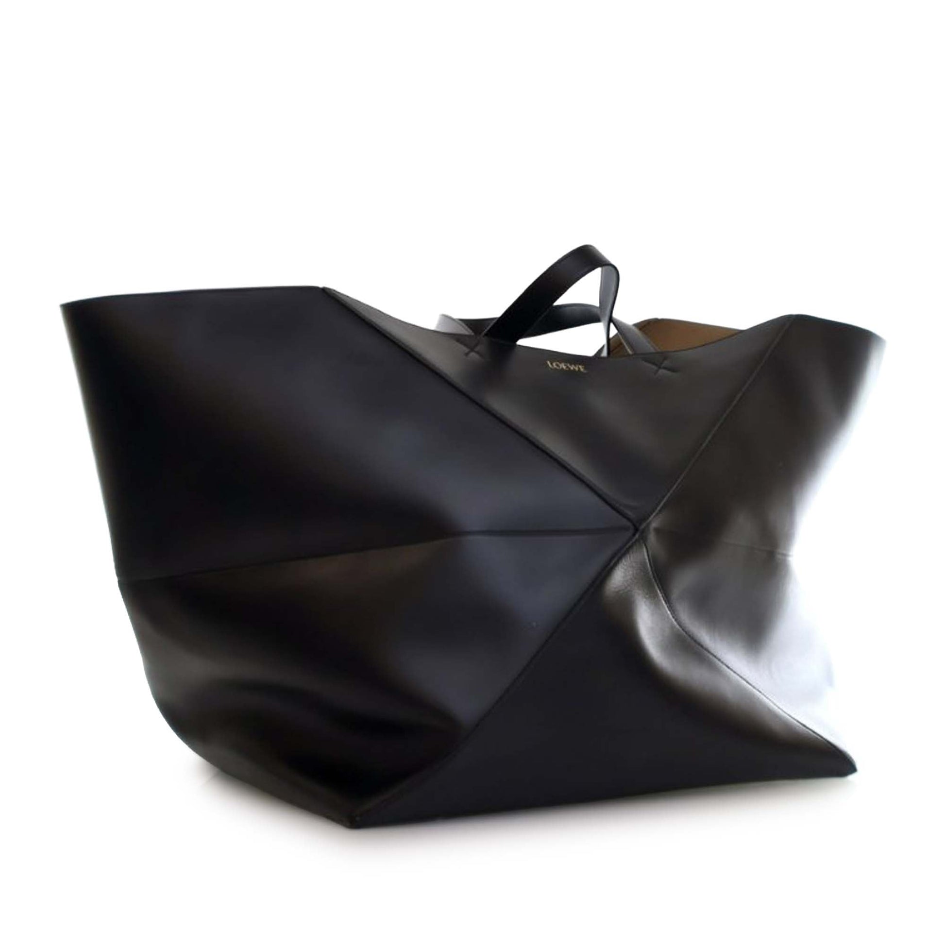 LOEWE XXL Shiny Calfskin Puzzle Fold Tote