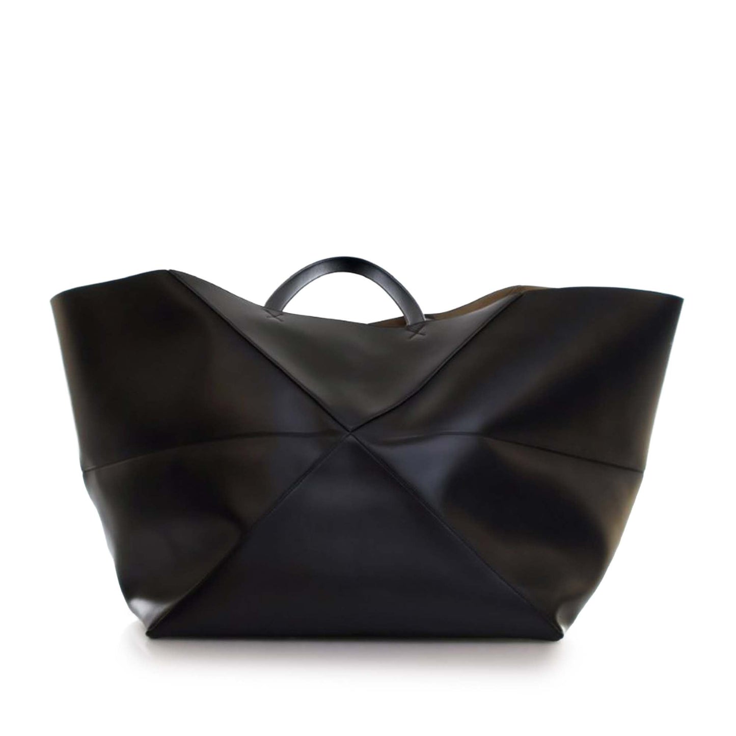 LOEWE XXL Shiny Calfskin Puzzle Fold Tote