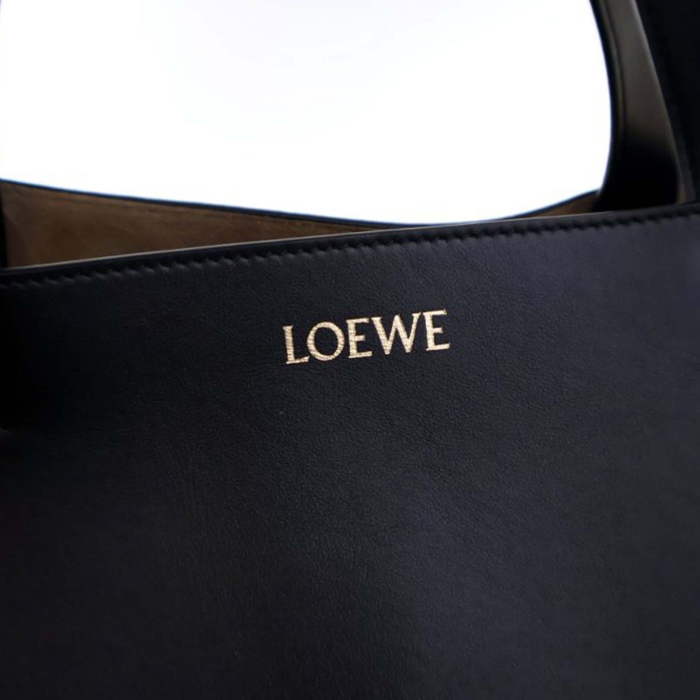 LOEWE XXL Shiny Calfskin Puzzle Fold Tote