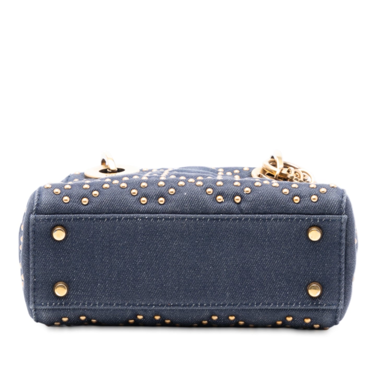 Dior Mini Denim Cannage Studded Supple Lady Dior