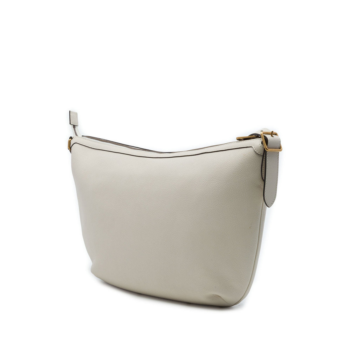 Gucci Grained Calfskin Logo Half Moon Crossbody