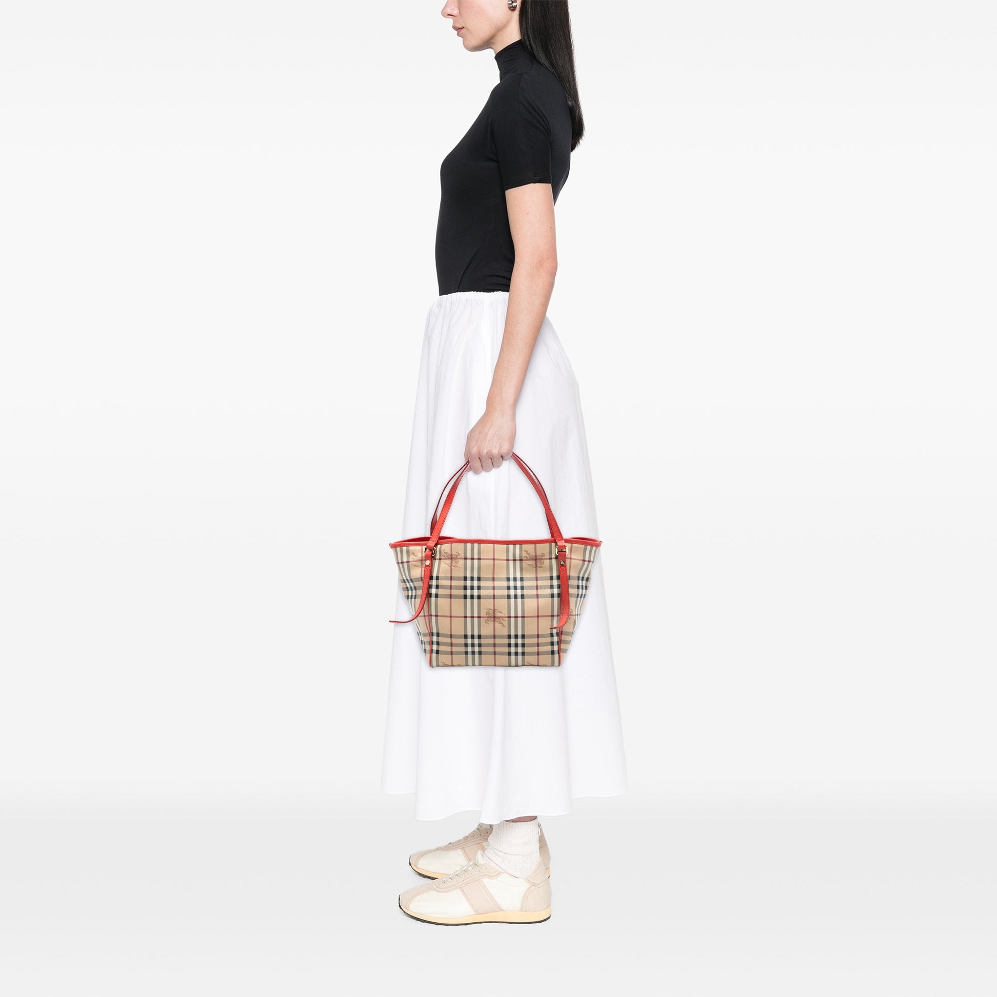 Small Haymarket Check Coated Canvas Salisbury Tote