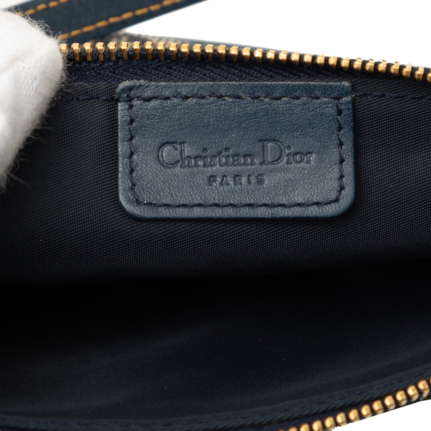 Dior Mini Diorissimo Canvas Saddle Pochette