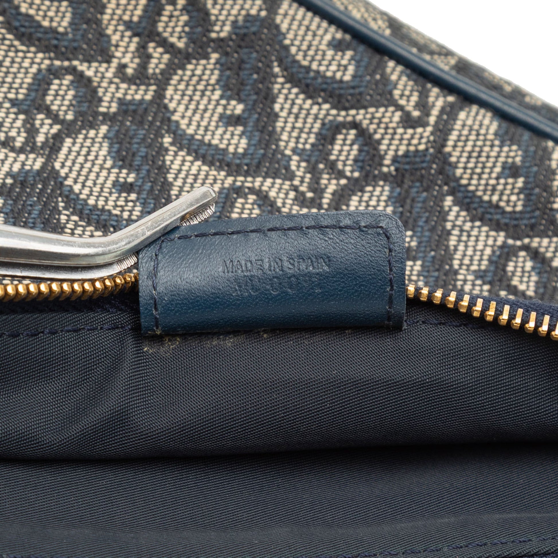 Dior Mini Diorissimo Canvas Saddle Pochette