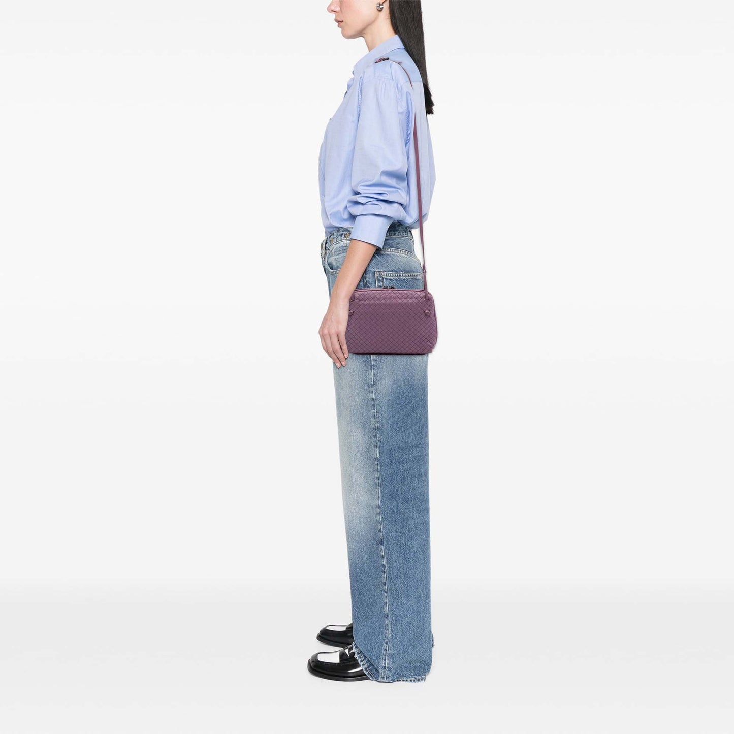 Bottega Veneta Nappa Intrecciato Nodini Crossbody