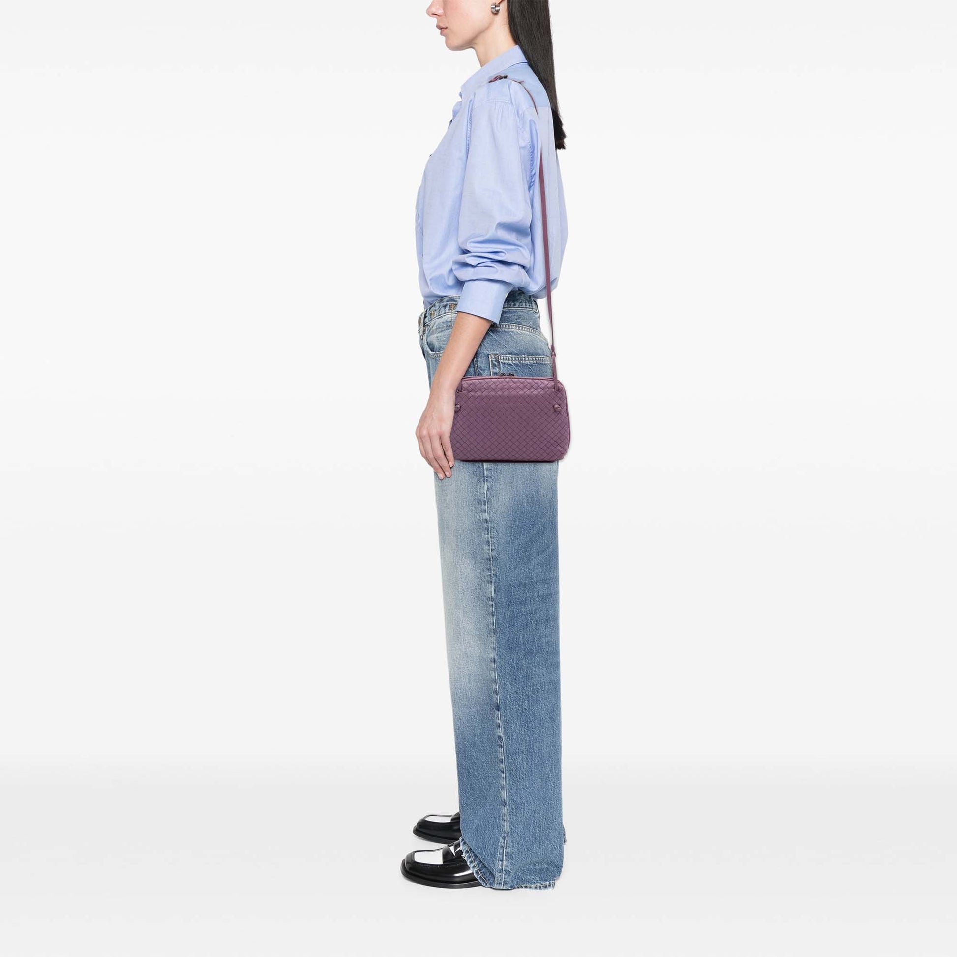 Bottega Veneta Nappa Intrecciato Nodini Crossbody