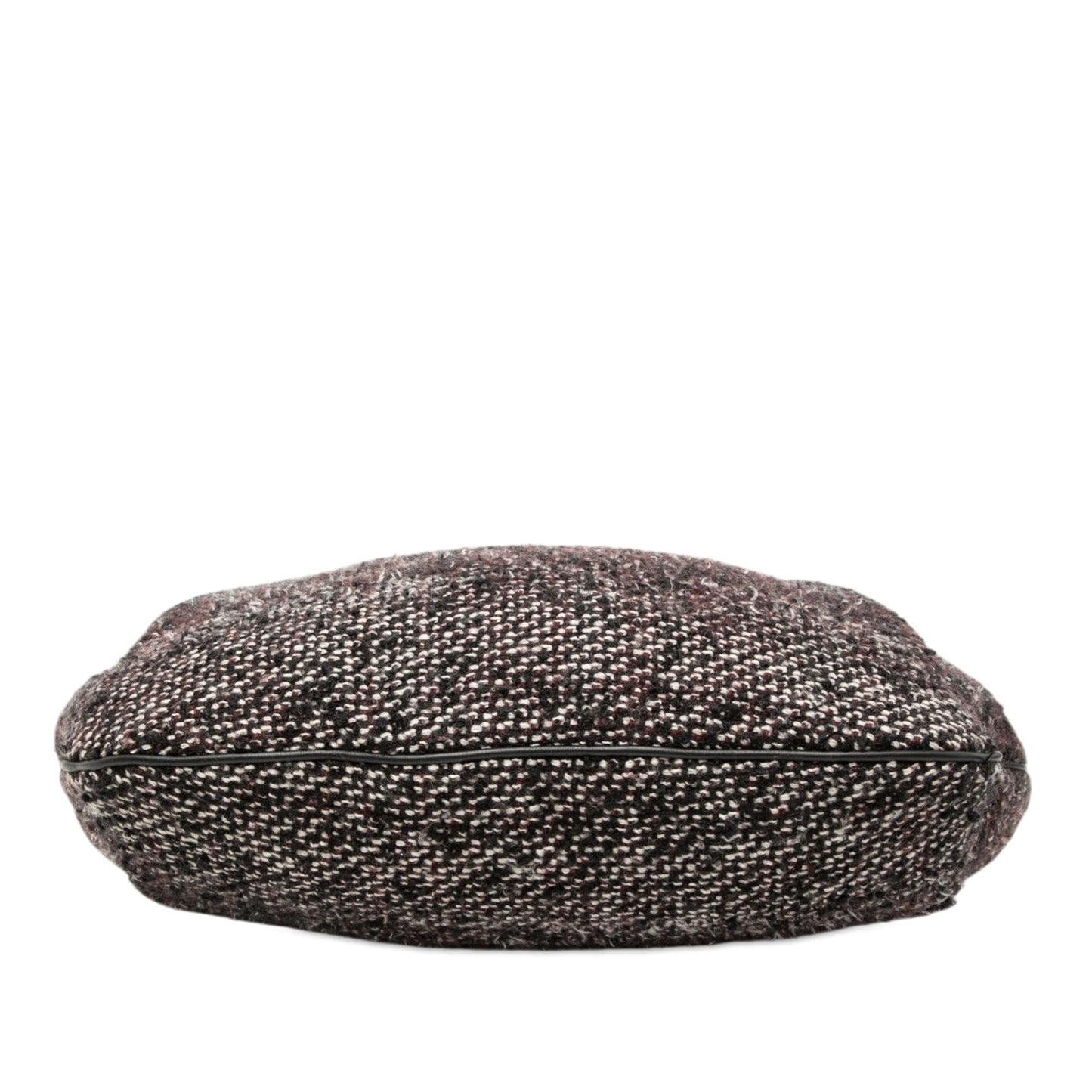 Lambskin and Tweed Coco Pleats Hobo