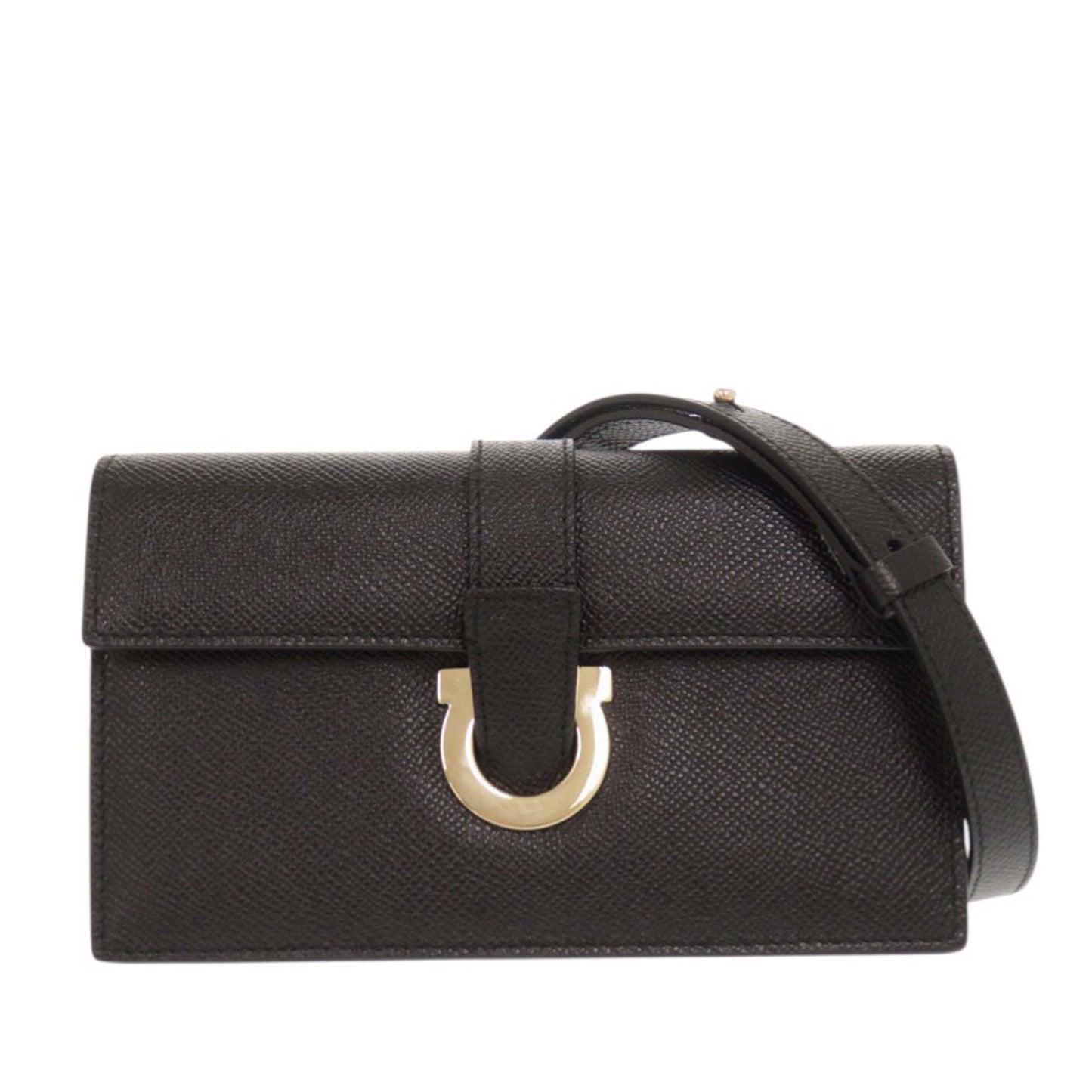 Ferragamo Grained Calfskin Gancini Crossbody