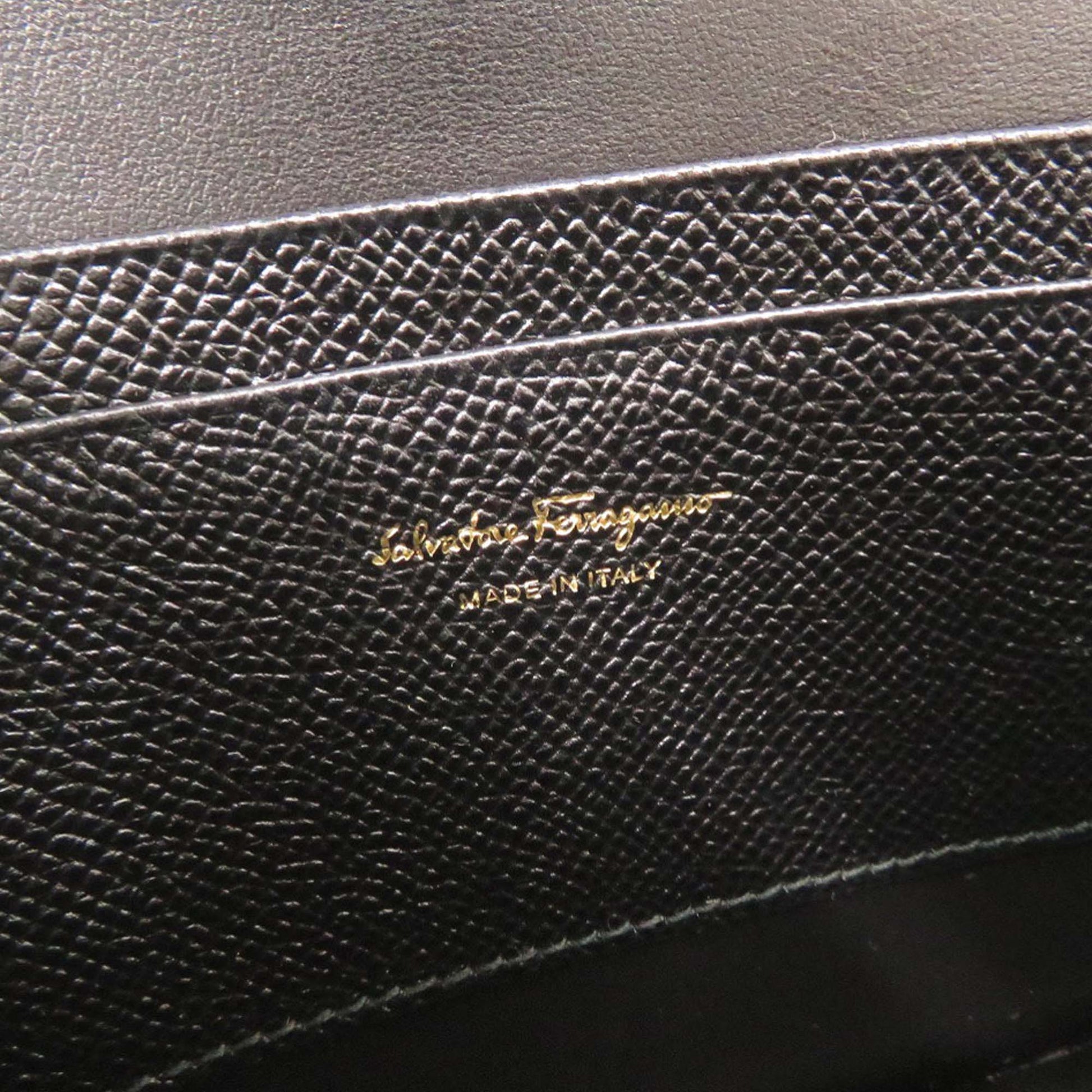 Ferragamo Grained Calfskin Gancini Crossbody