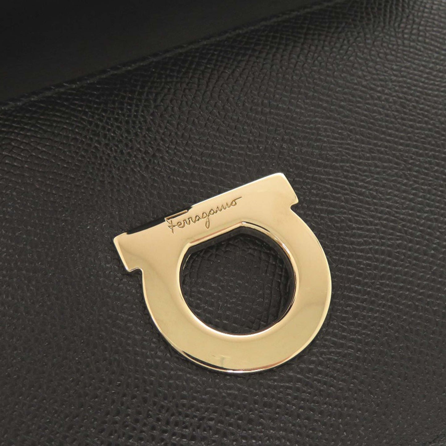 Ferragamo Grained Calfskin Gancini Crossbody
