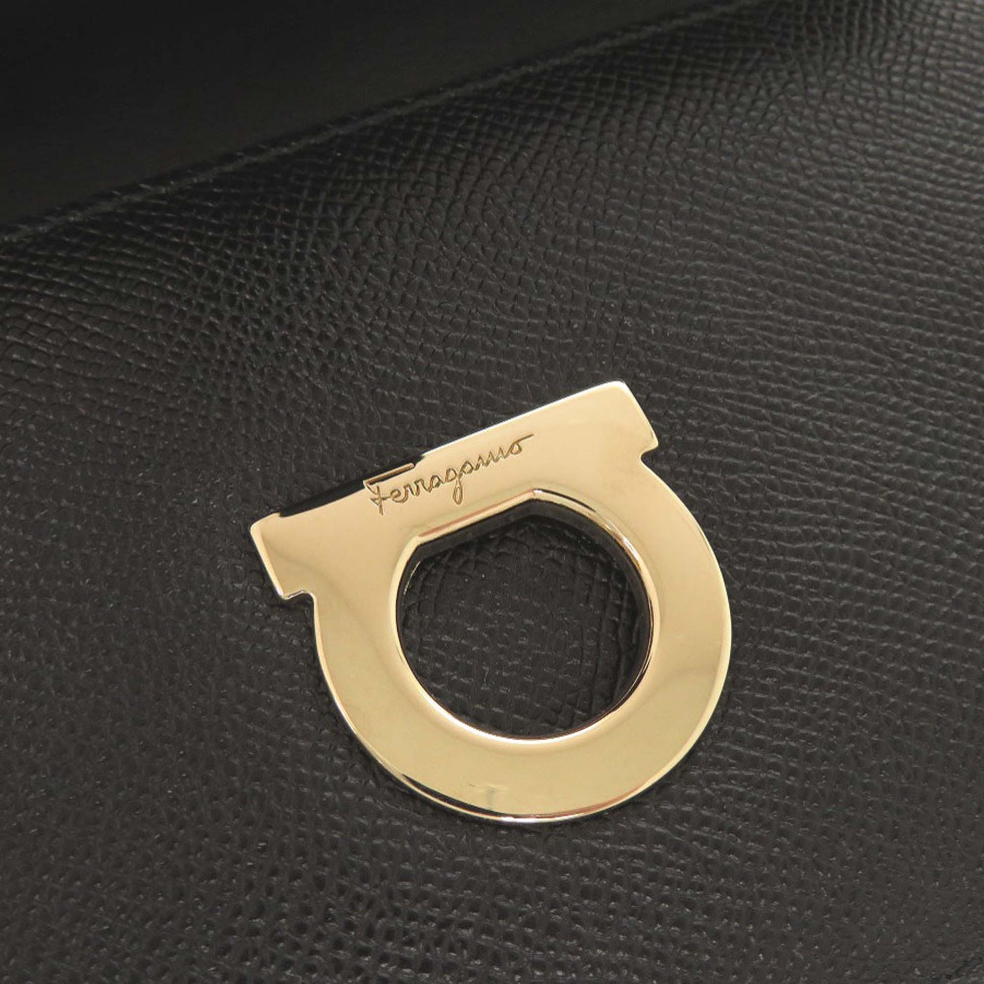Ferragamo Grained Calfskin Gancini Crossbody