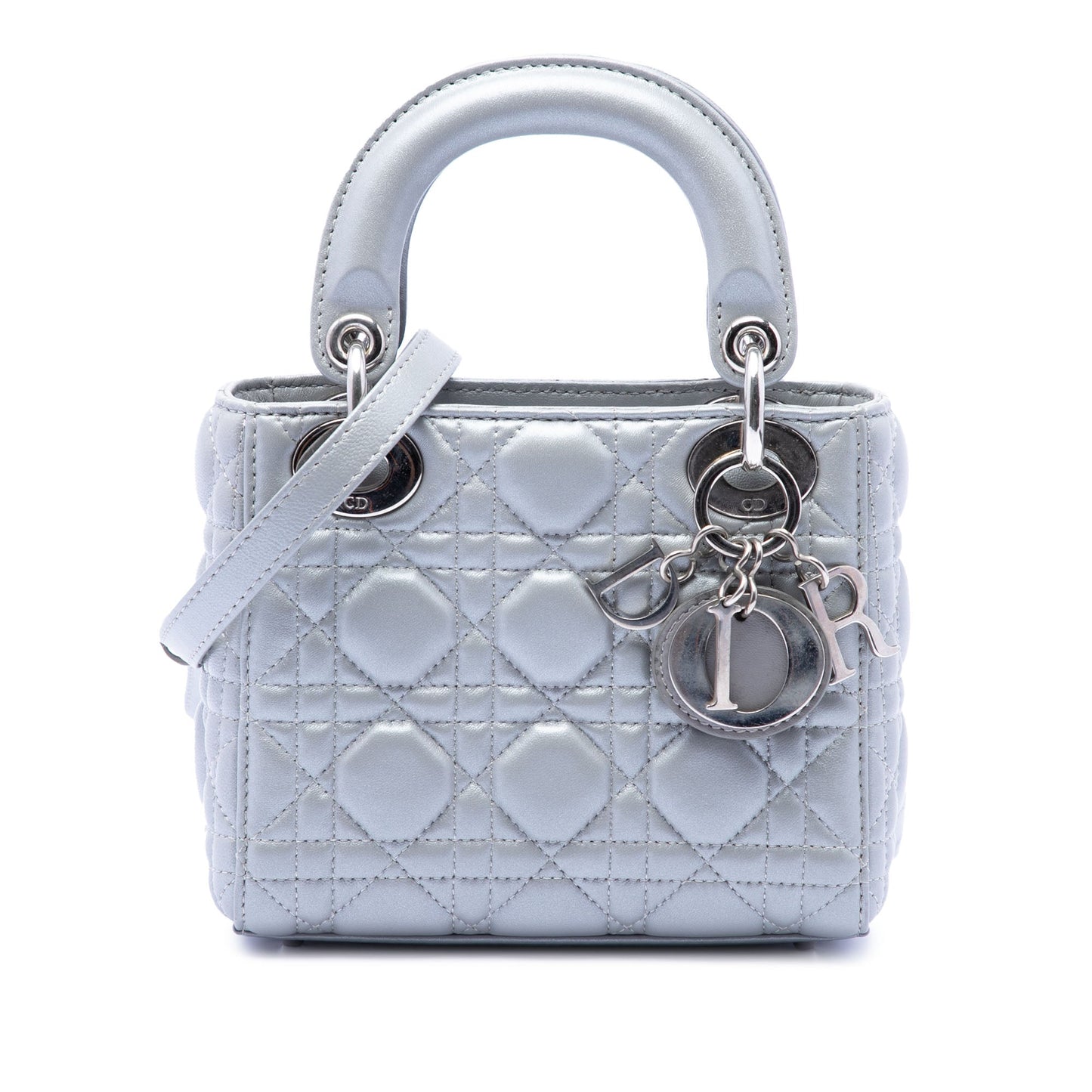 Dior Mini Iridescent Lambskin Cannage Lady Dior