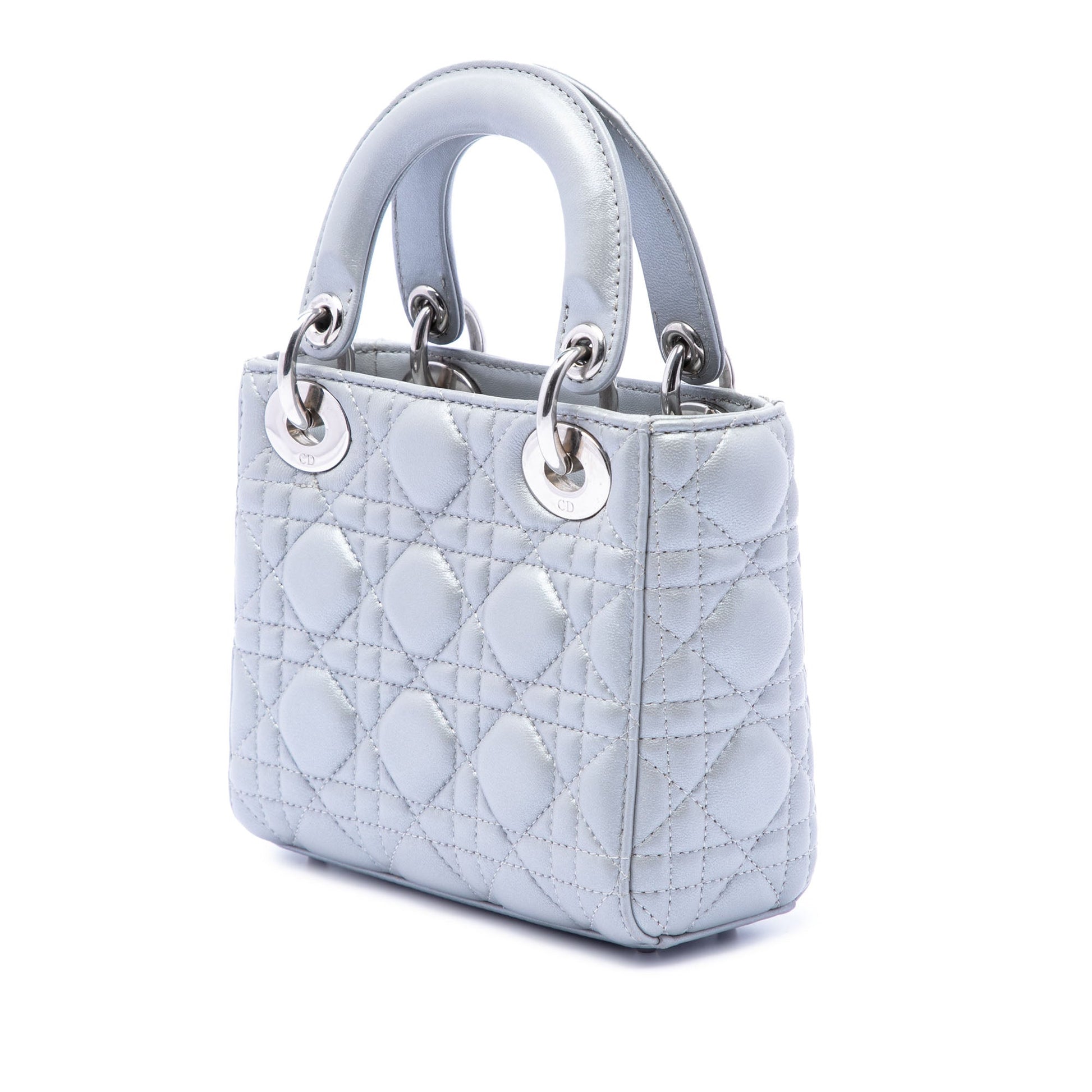 Dior Mini Iridescent Lambskin Cannage Lady Dior