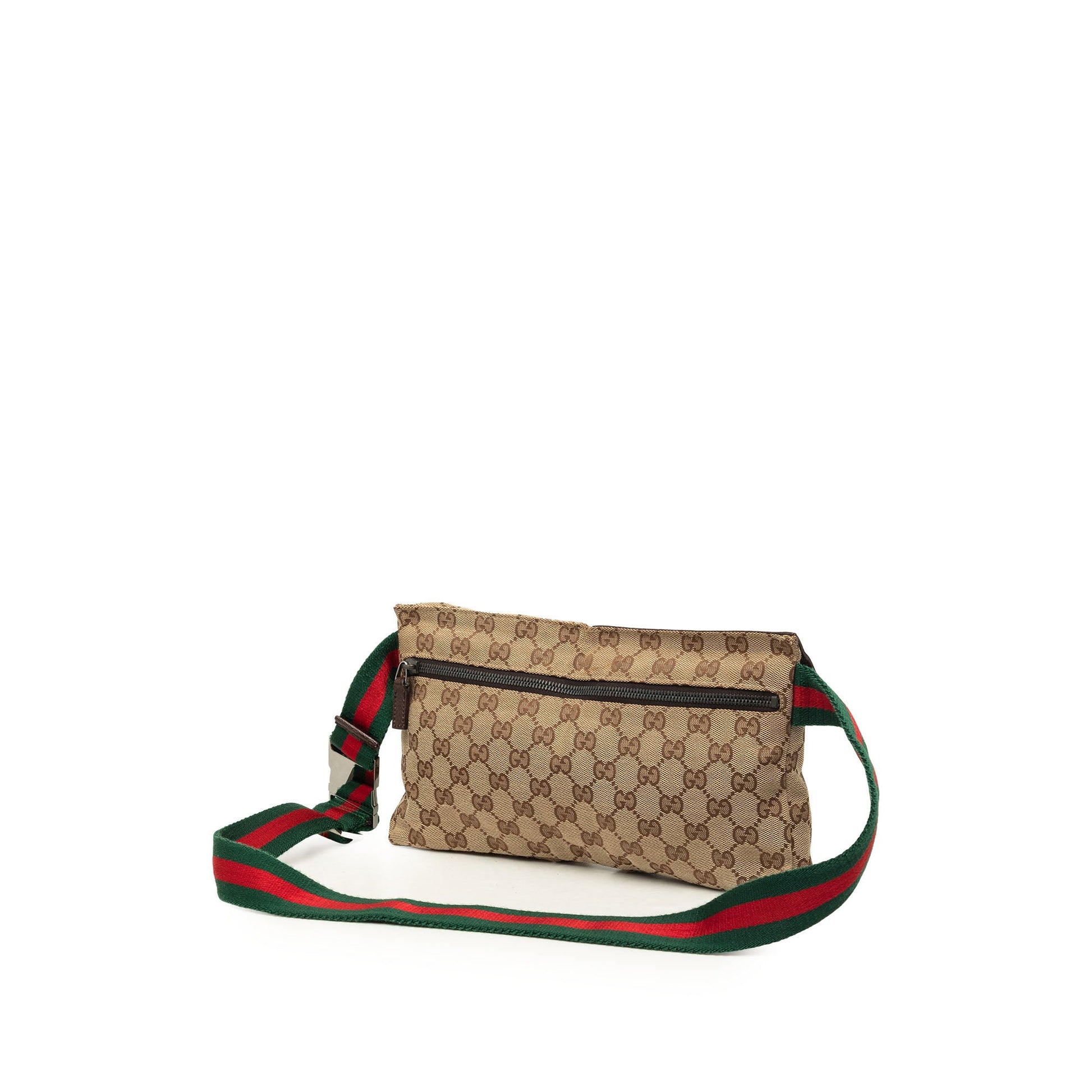 Gucci GG Canvas Web Double Pocket Belt Bag