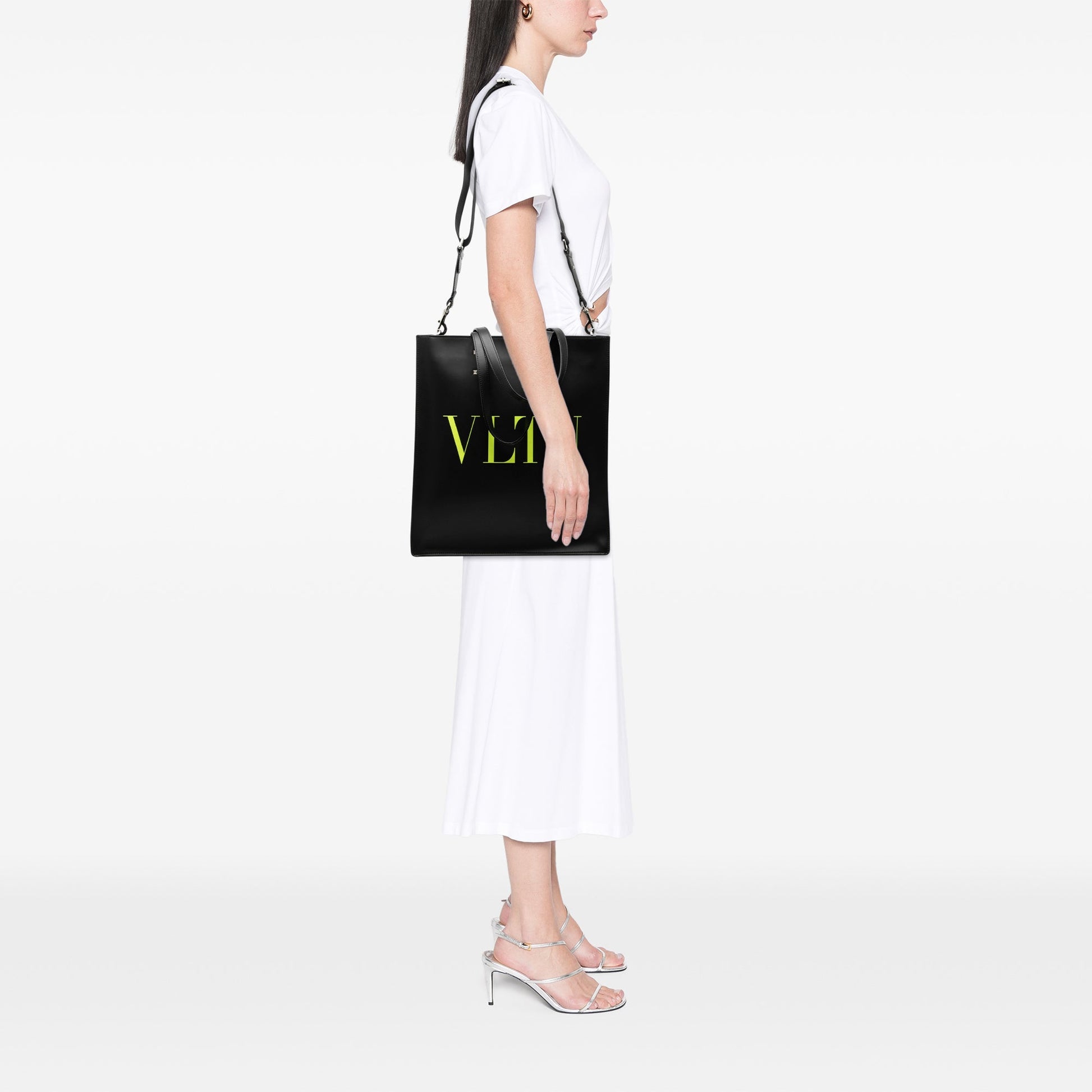 Valentino Calfskin Rockstud VLTN Tote