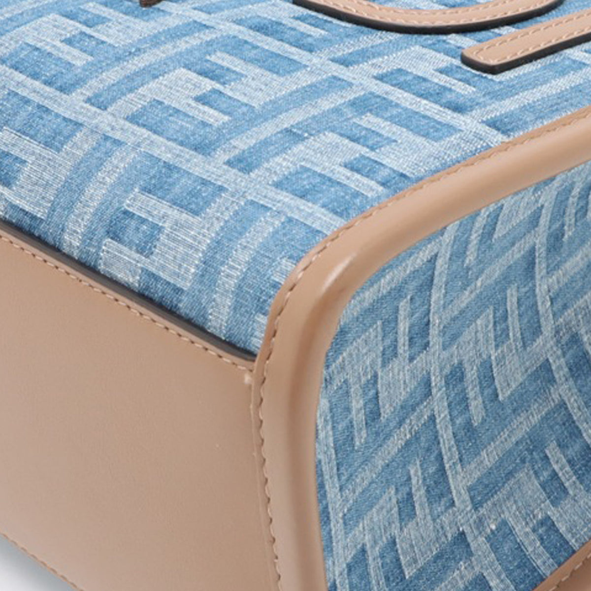 Fendi Small Denim Sunshine Tote — Blue