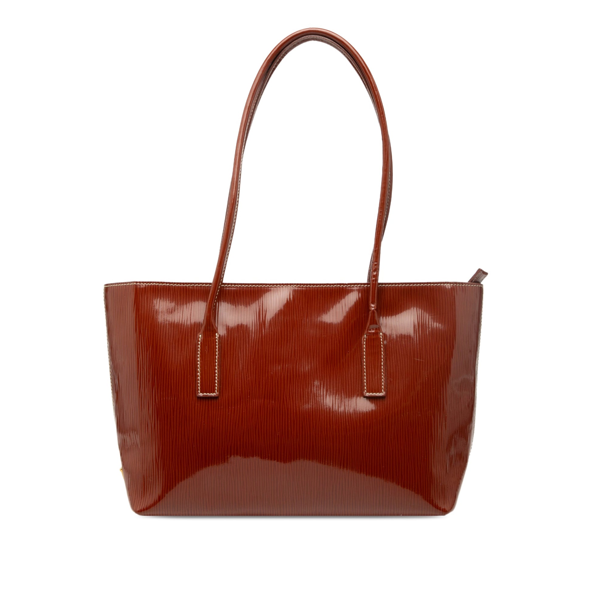 Textured Patent St Grana Paglia Tote