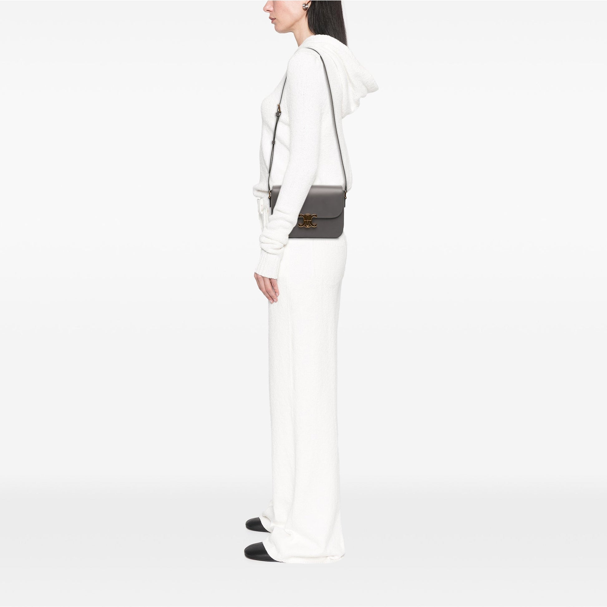 Celine Classique Shiny Calfskin Triomphe Crossbody