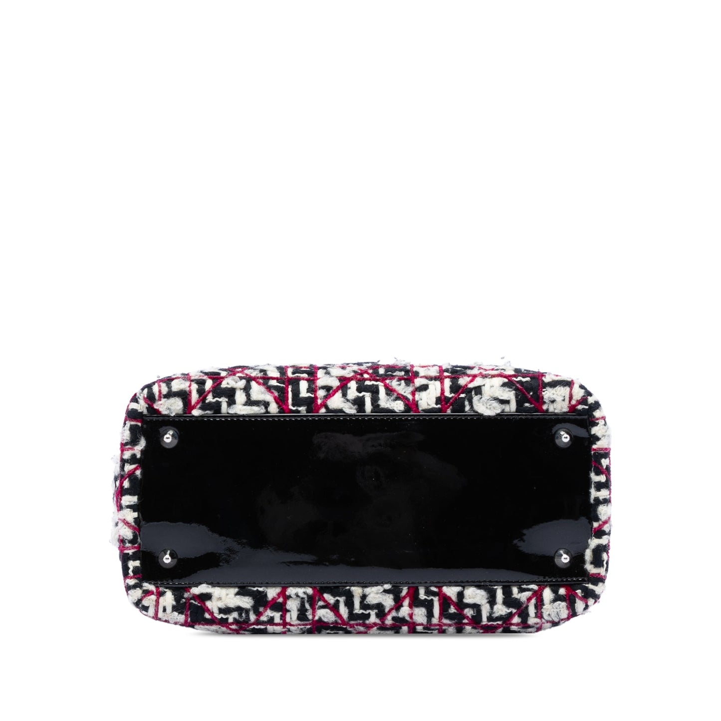 Dior Medium Tweed Cannage Fringe Lady Dior