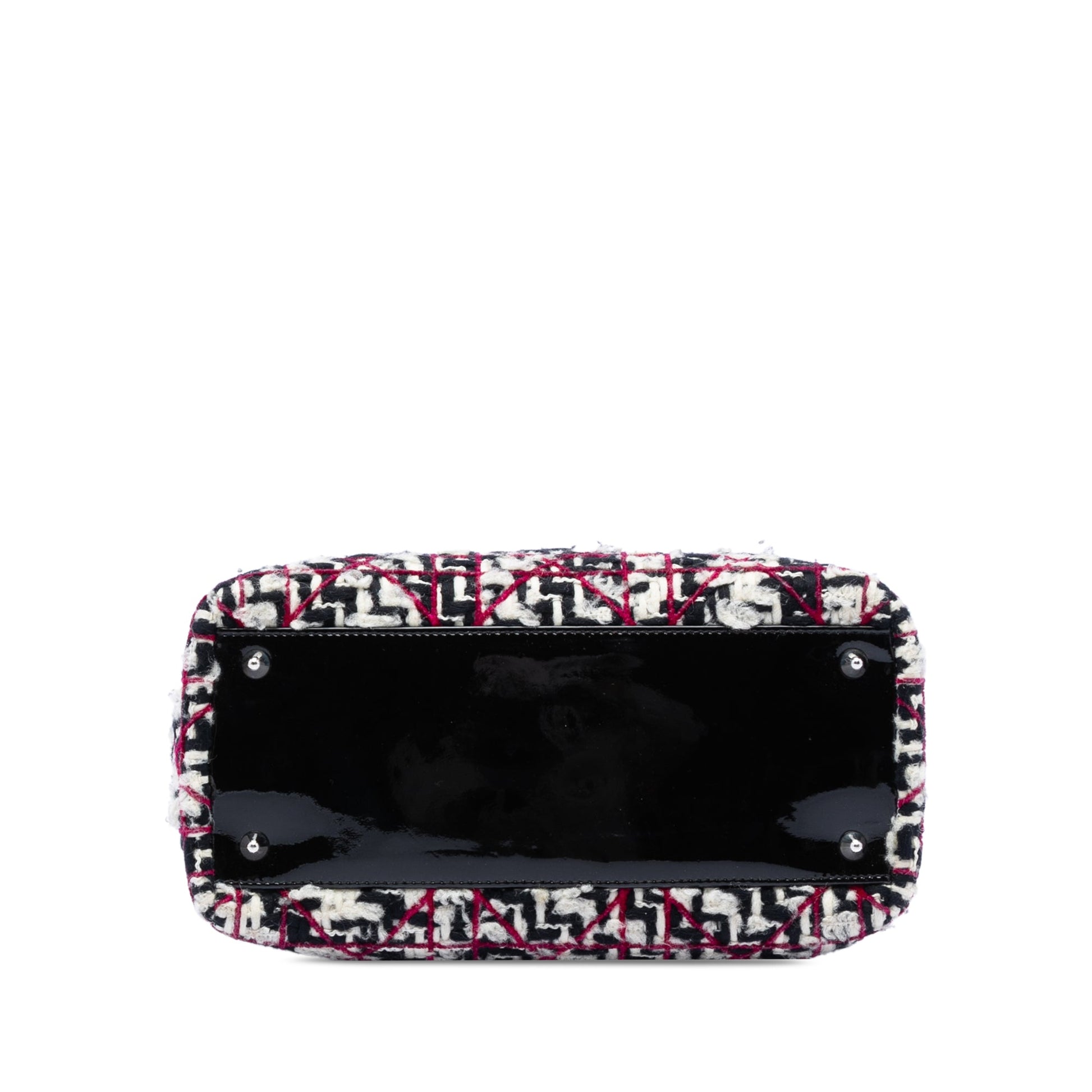 Dior Medium Tweed Cannage Fringe Lady Dior