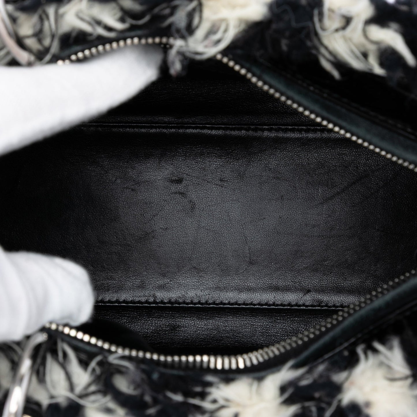 Dior Medium Tweed Cannage Fringe Lady Dior