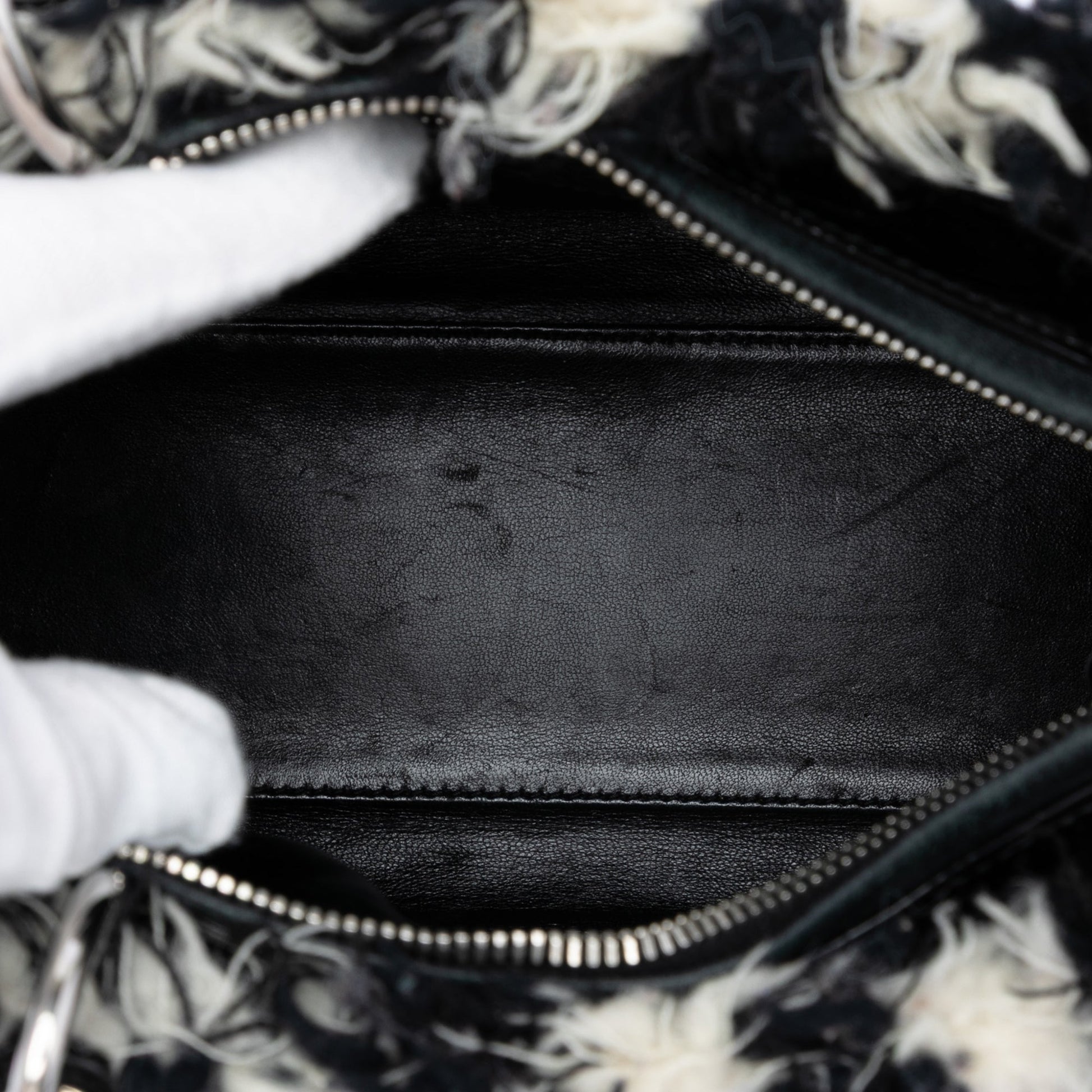 Dior Medium Tweed Cannage Fringe Lady Dior