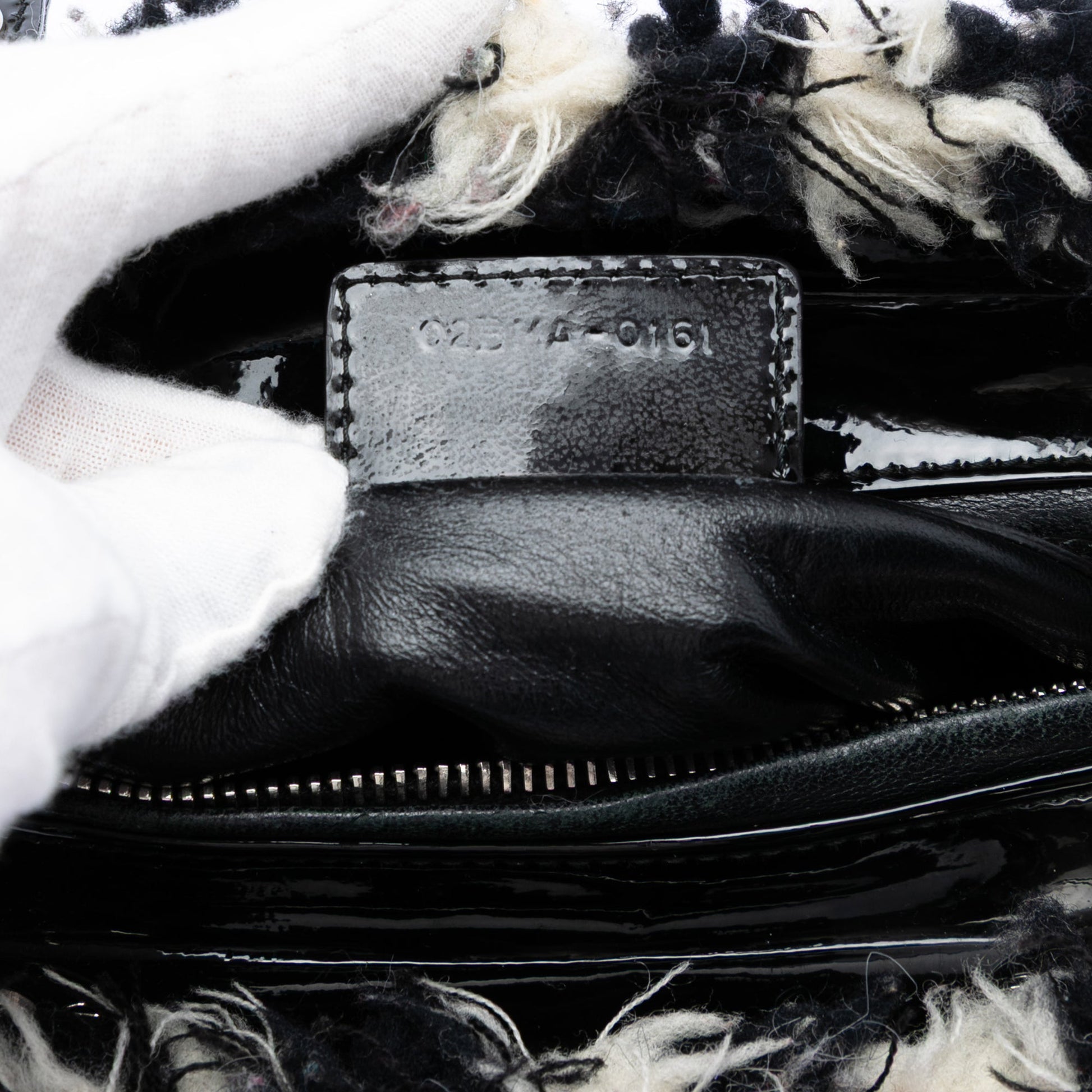 Dior Medium Tweed Cannage Fringe Lady Dior
