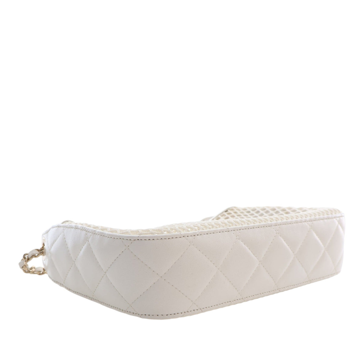 Chanel CC Mesh and Shiny Lambskin Clutch with Chain