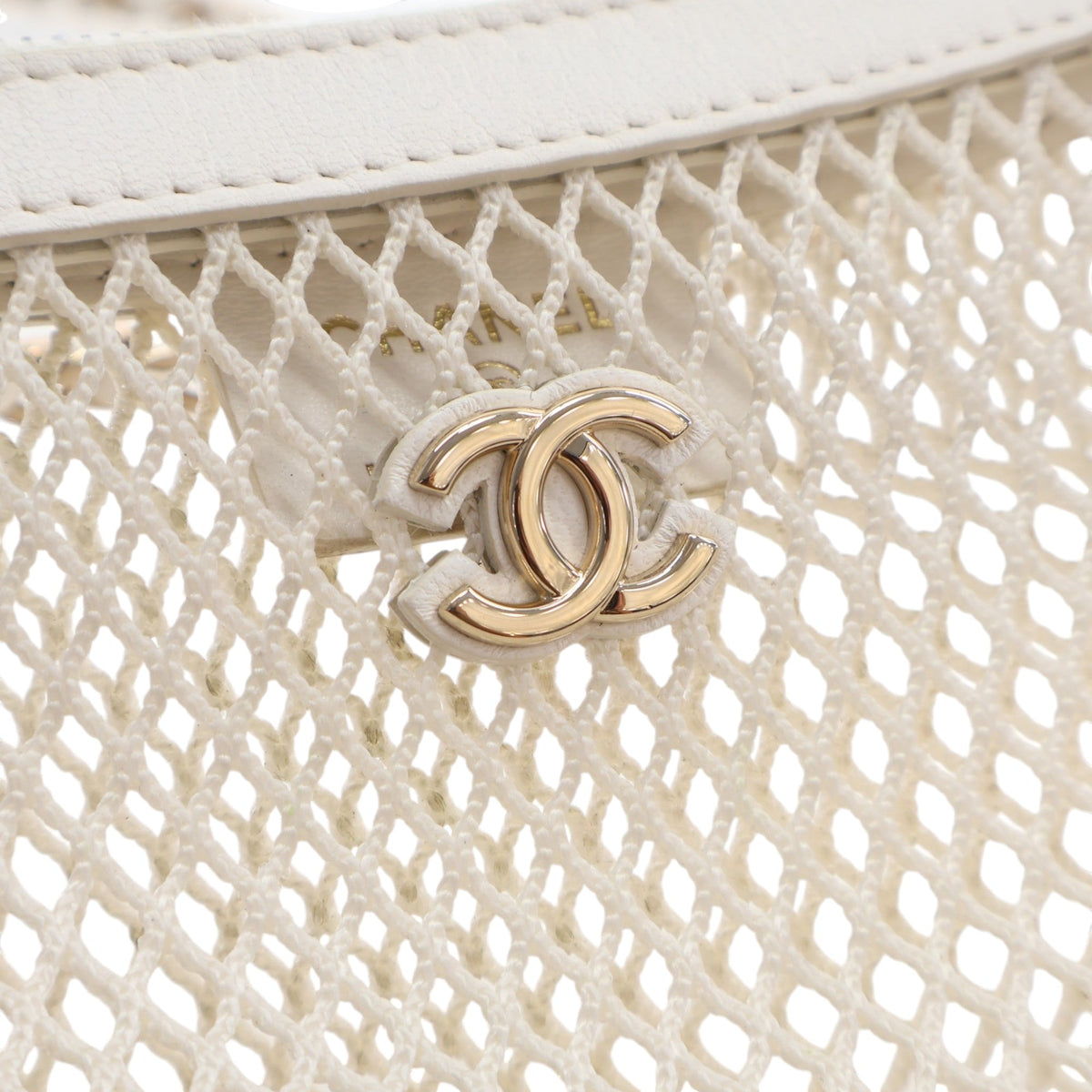 Chanel CC Mesh and Shiny Lambskin Clutch with Chain