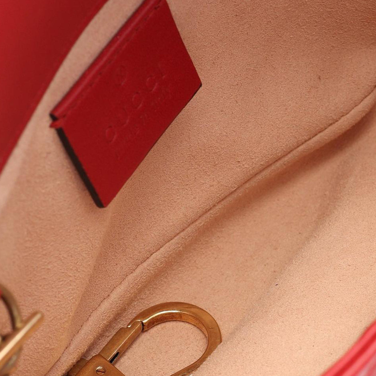 Gucci Mini GG Marmont Matelasse Leather Flap Crossbody — Red
