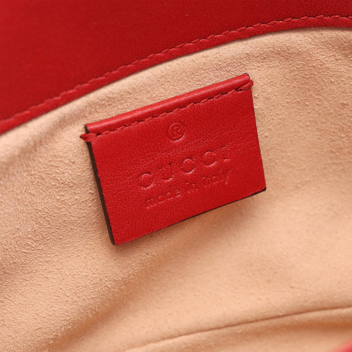 Gucci Mini GG Marmont Matelasse Leather Flap Crossbody — Red