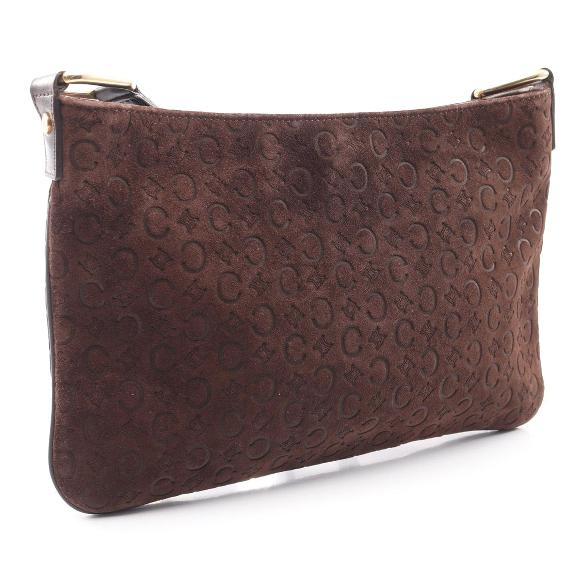 Celine C Macadam Suede Shoulder Bag