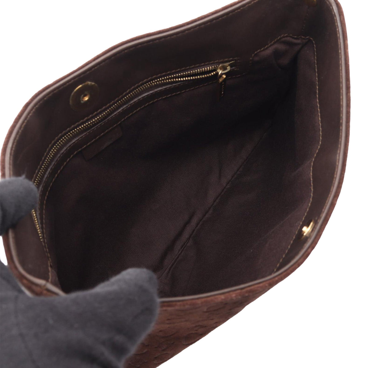 Celine C Macadam Suede Shoulder Bag