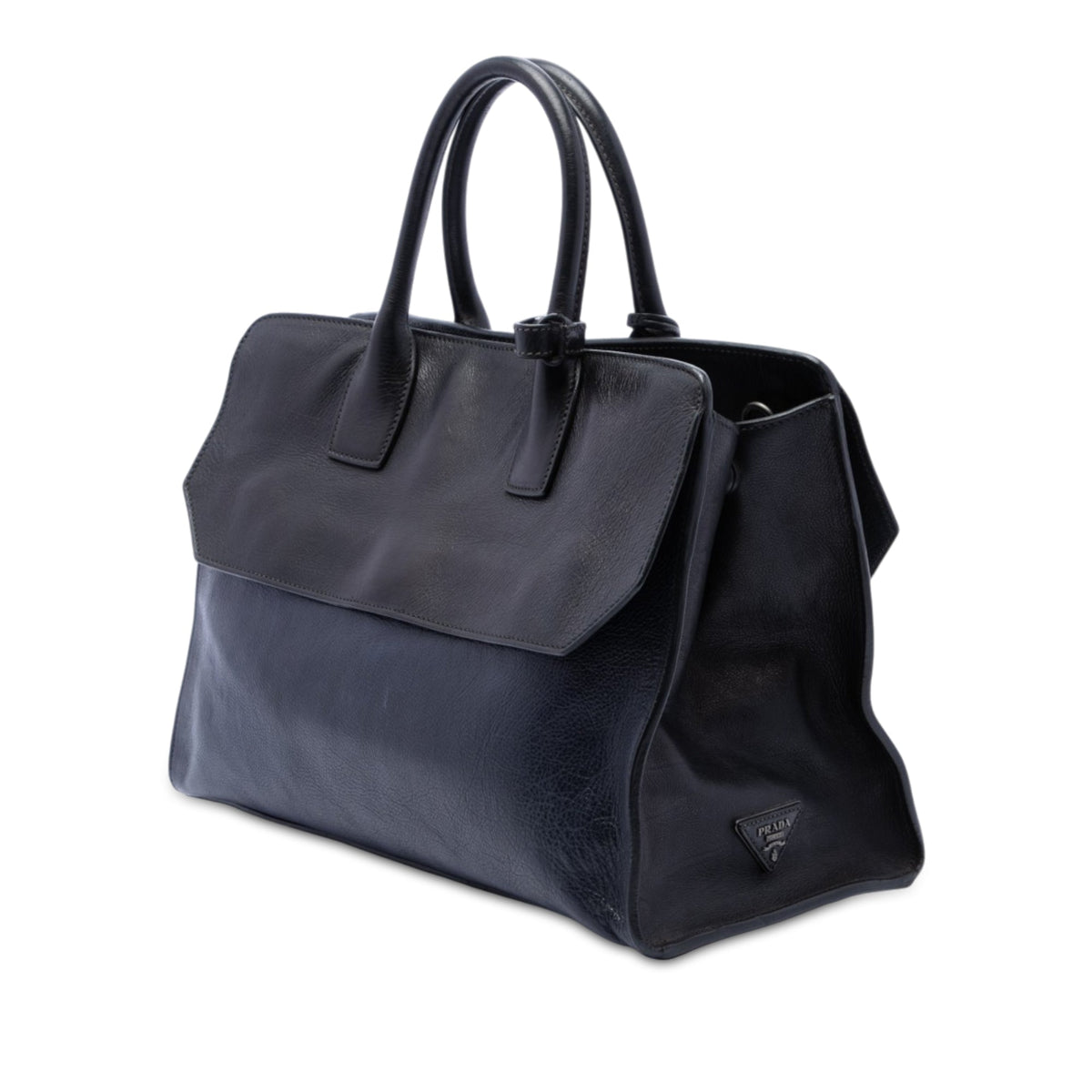 Prada Glace Calf Sound Lock Top Handle Bag