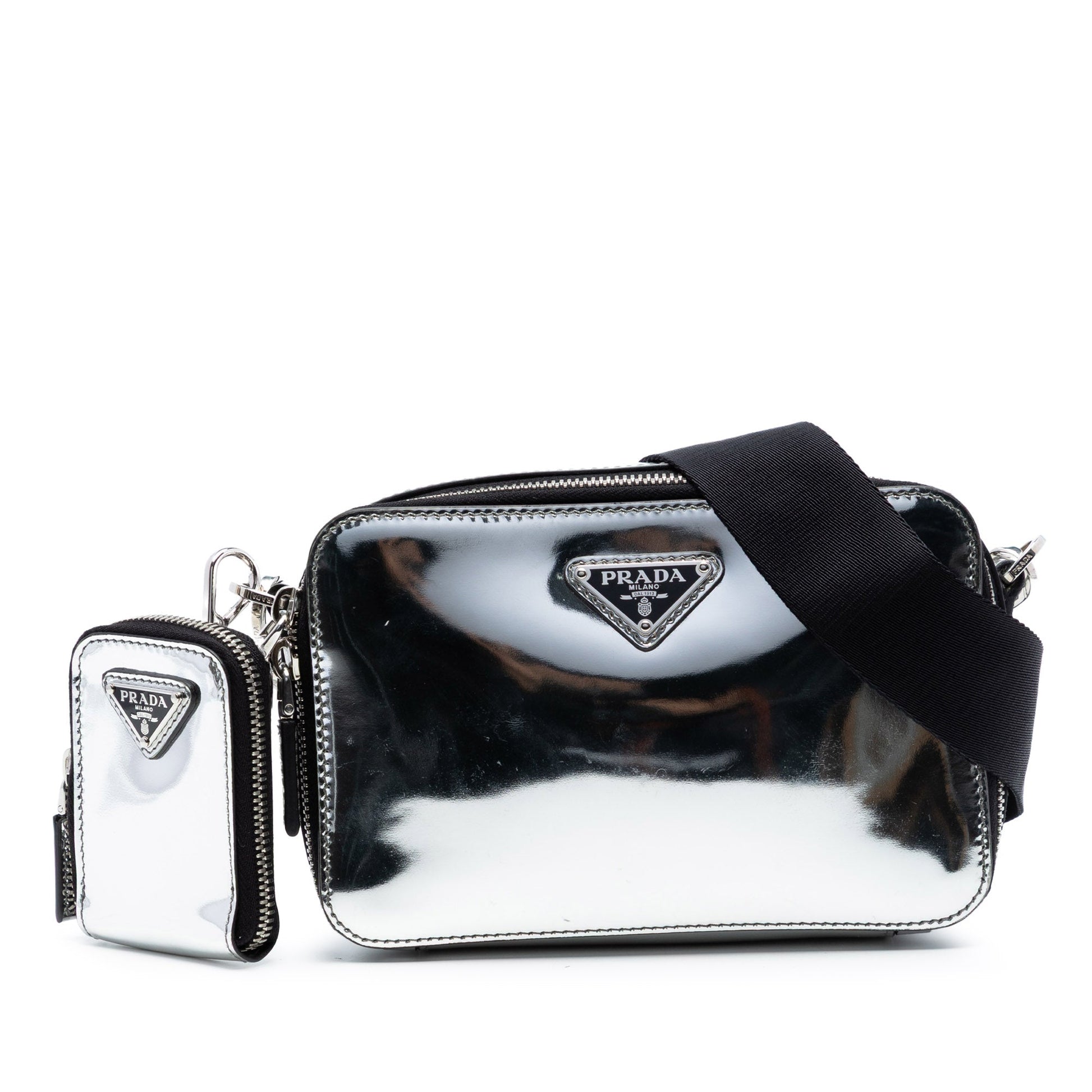 Prada Small Spazzolato Brique Crossbody