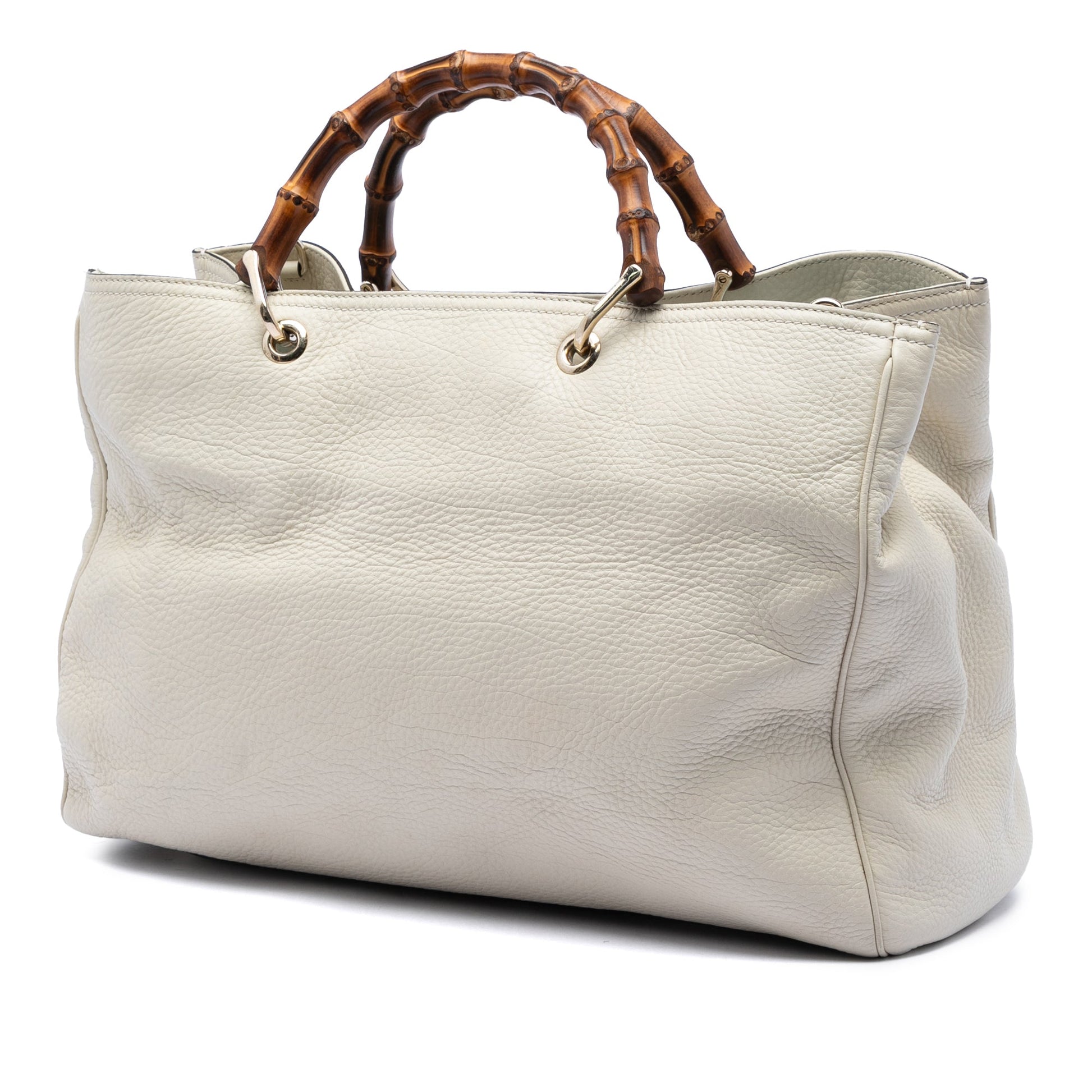 Gucci Large Calfskin Bamboo Shopper Satchel