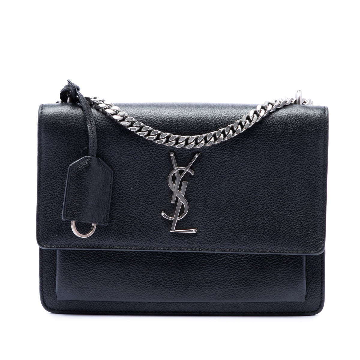 Saint Laurent Medium Grained Calfskin Monogram Sunset Crossbody