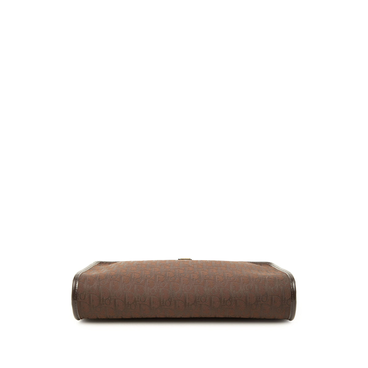 Dior Diorissimo Trotter Canvas Clutch — Brown
