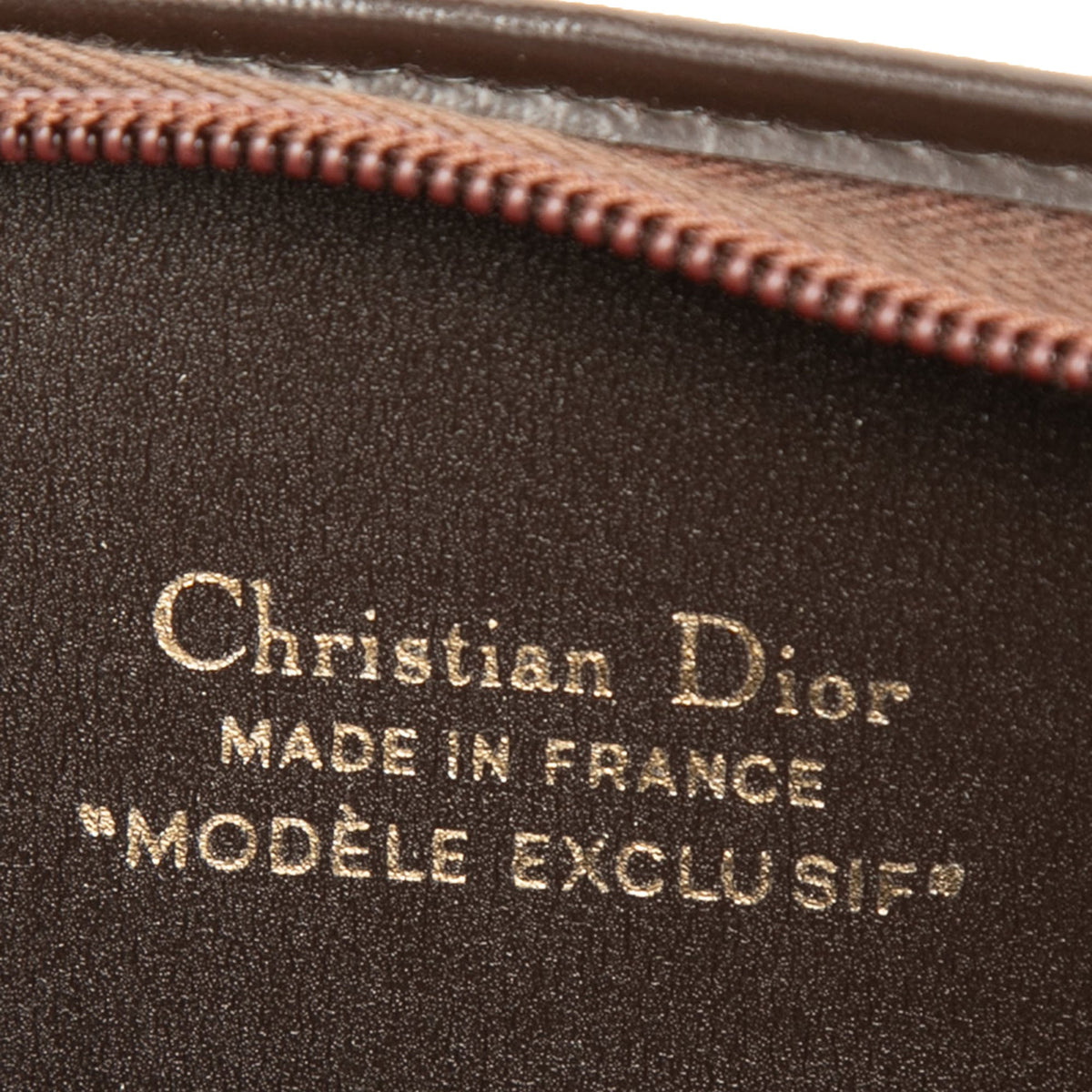 Dior Diorissimo Trotter Canvas Clutch — Brown