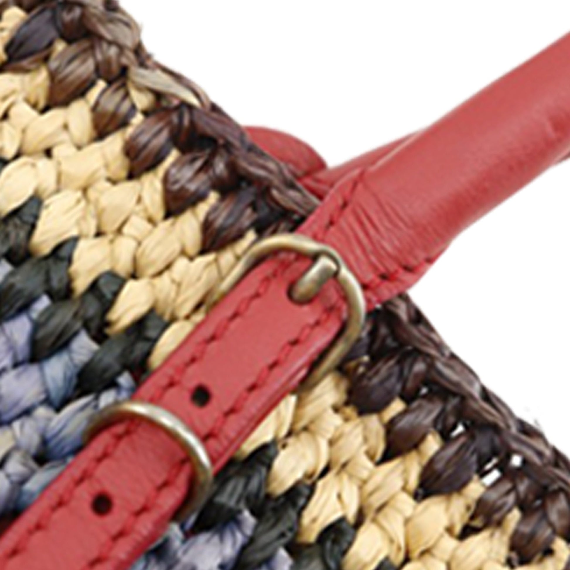 Balenciaga Raffia Motocross Panier Basket Tote