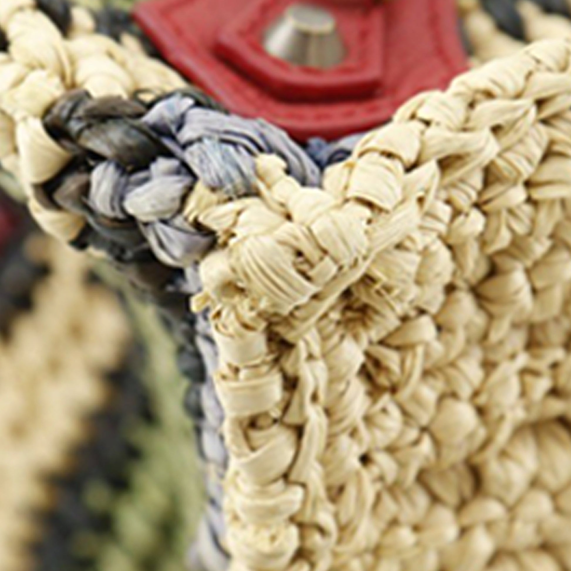 Balenciaga Raffia Motocross Panier Basket Tote