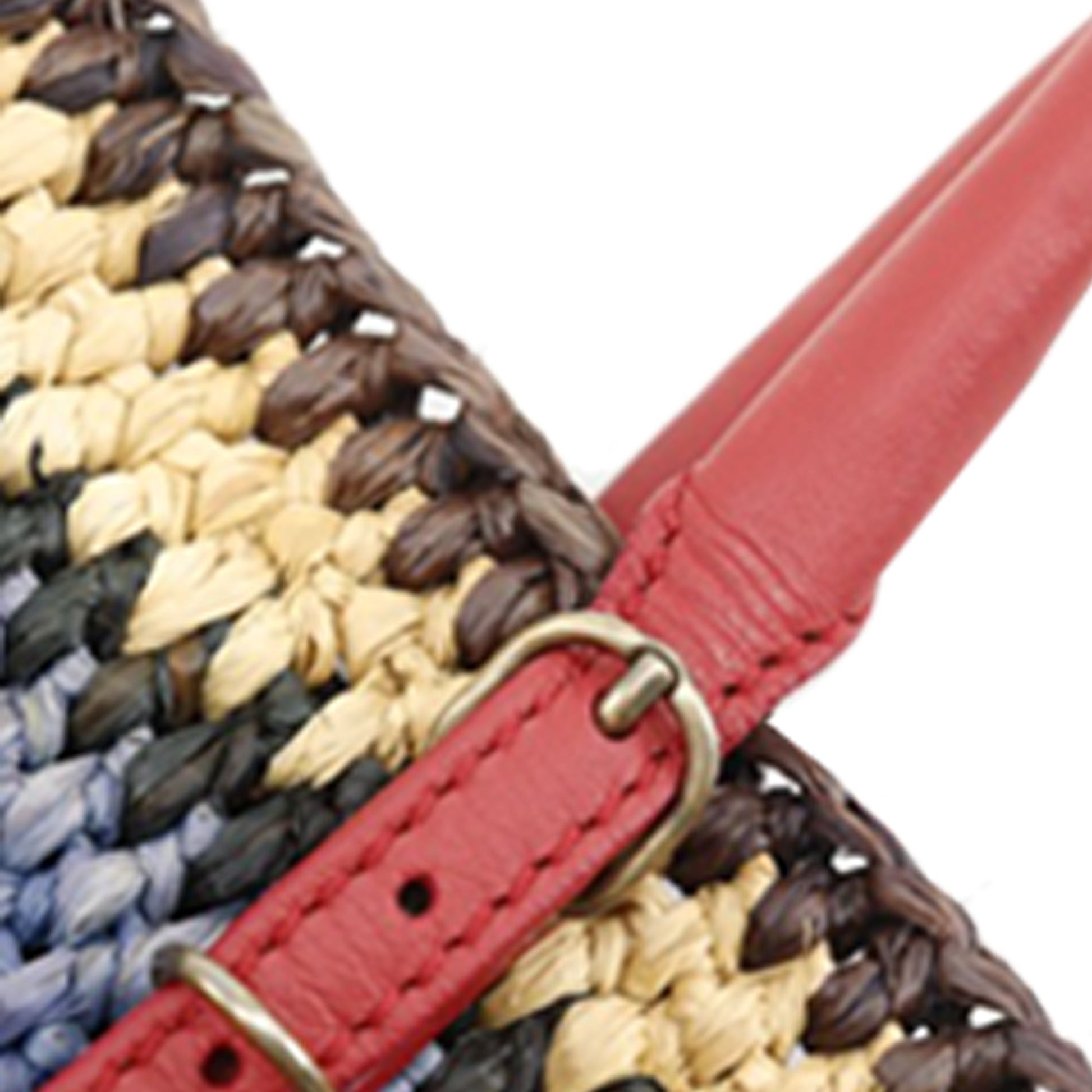 Balenciaga Raffia Motocross Panier Basket Tote