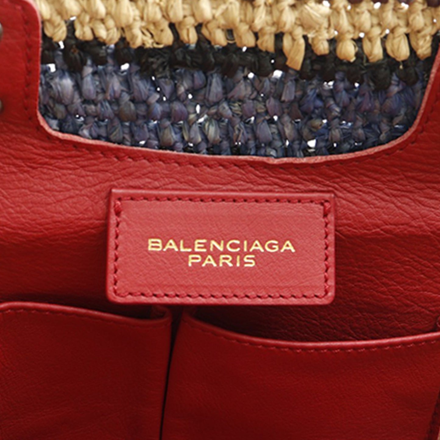 Balenciaga Raffia Motocross Panier Basket Tote