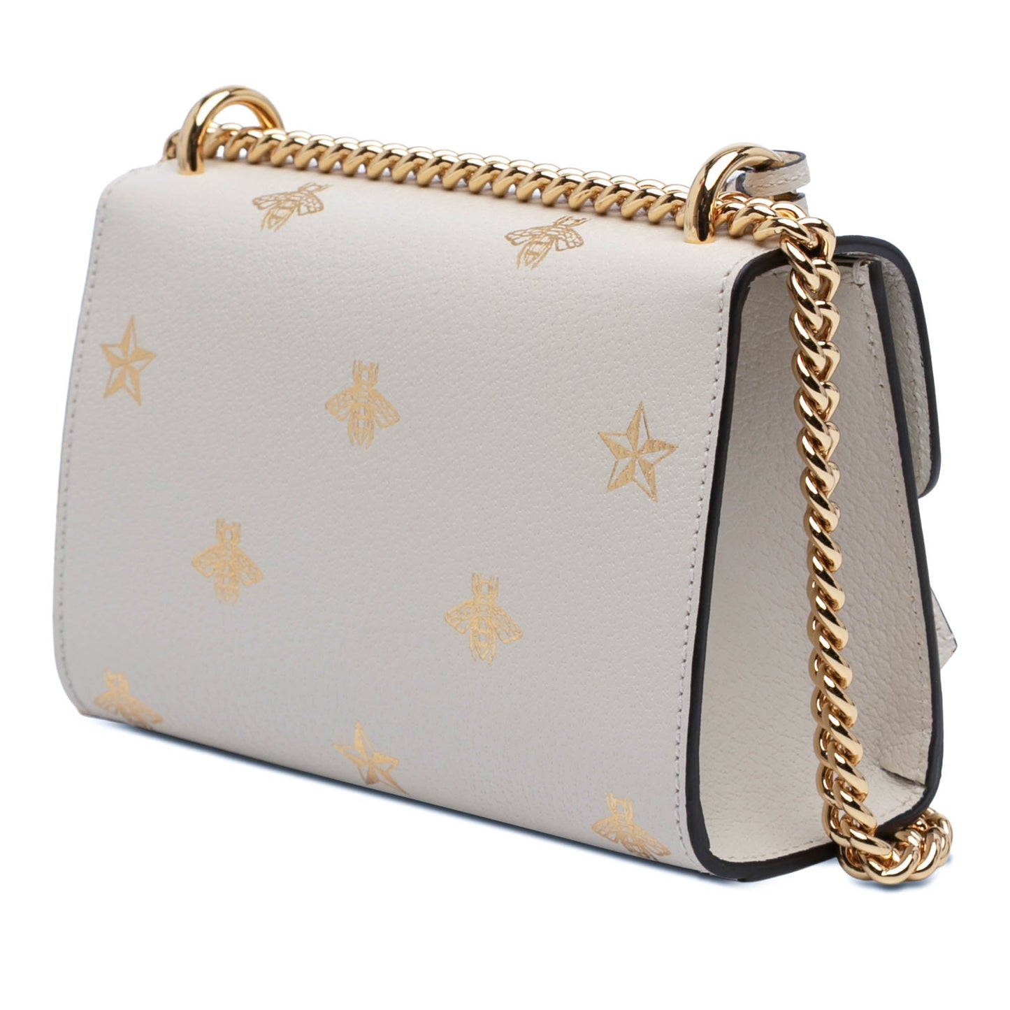 Gucci Small Leather Bee Star Padlock Crossbody