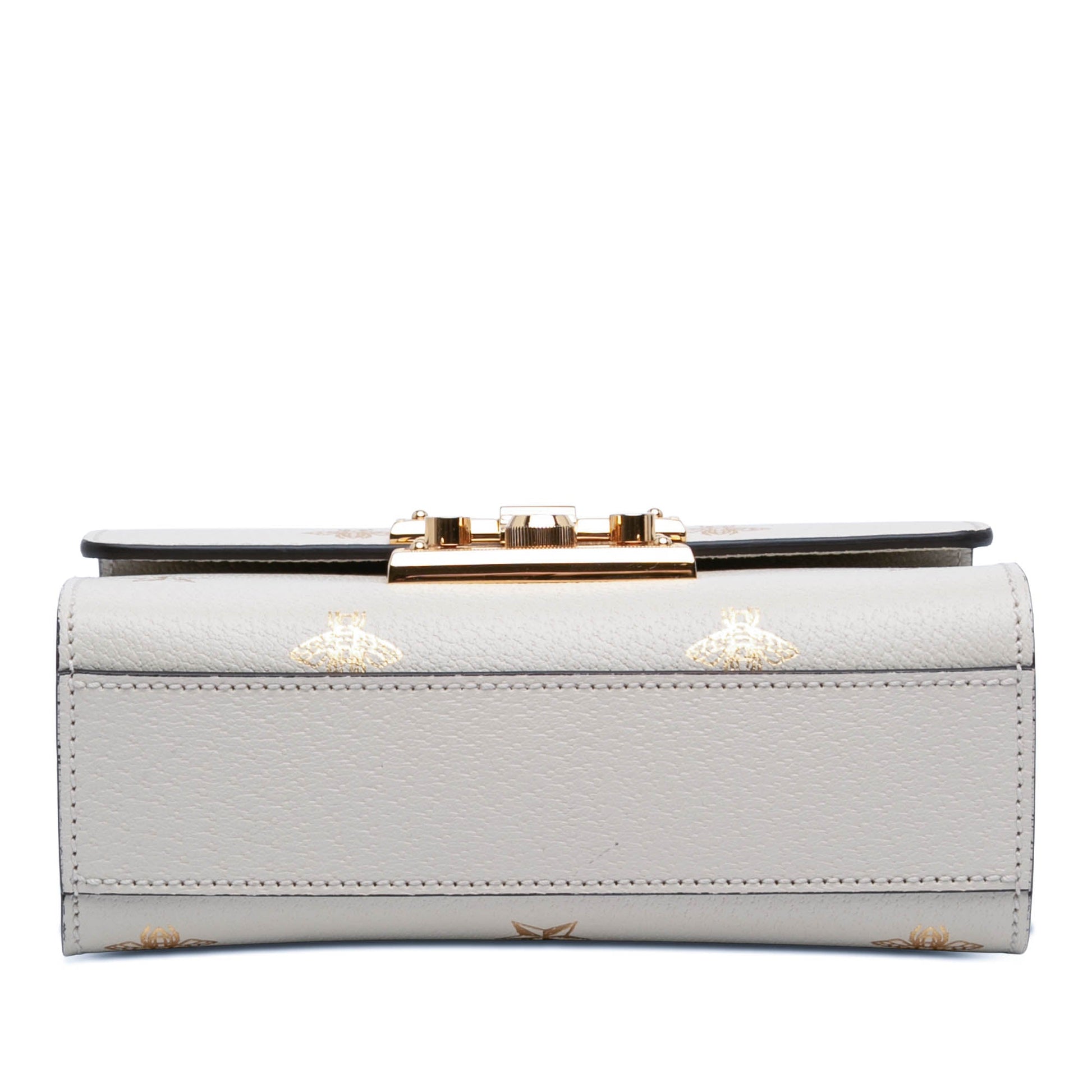 Gucci Small Leather Bee Star Padlock Crossbody