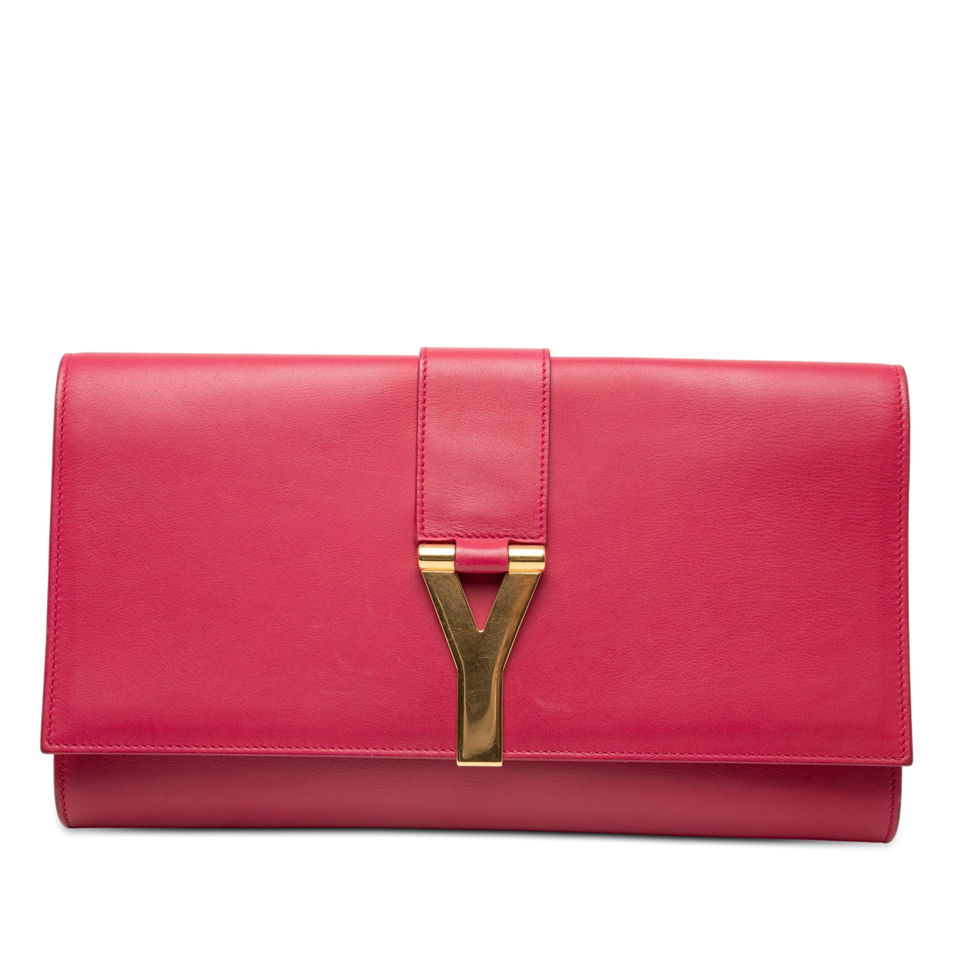 Saint Laurent Leather Chyc Ligne Clutch