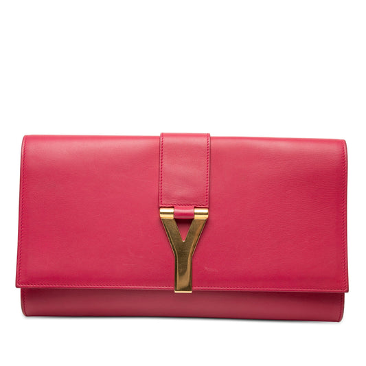 Saint Laurent Leather Chyc Ligne Clutch