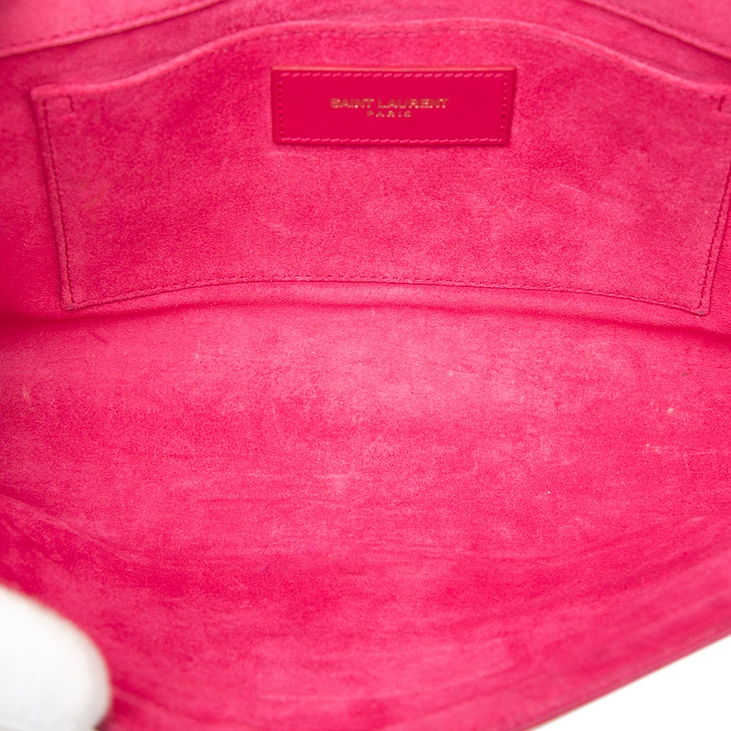 Saint Laurent Leather Chyc Ligne Clutch