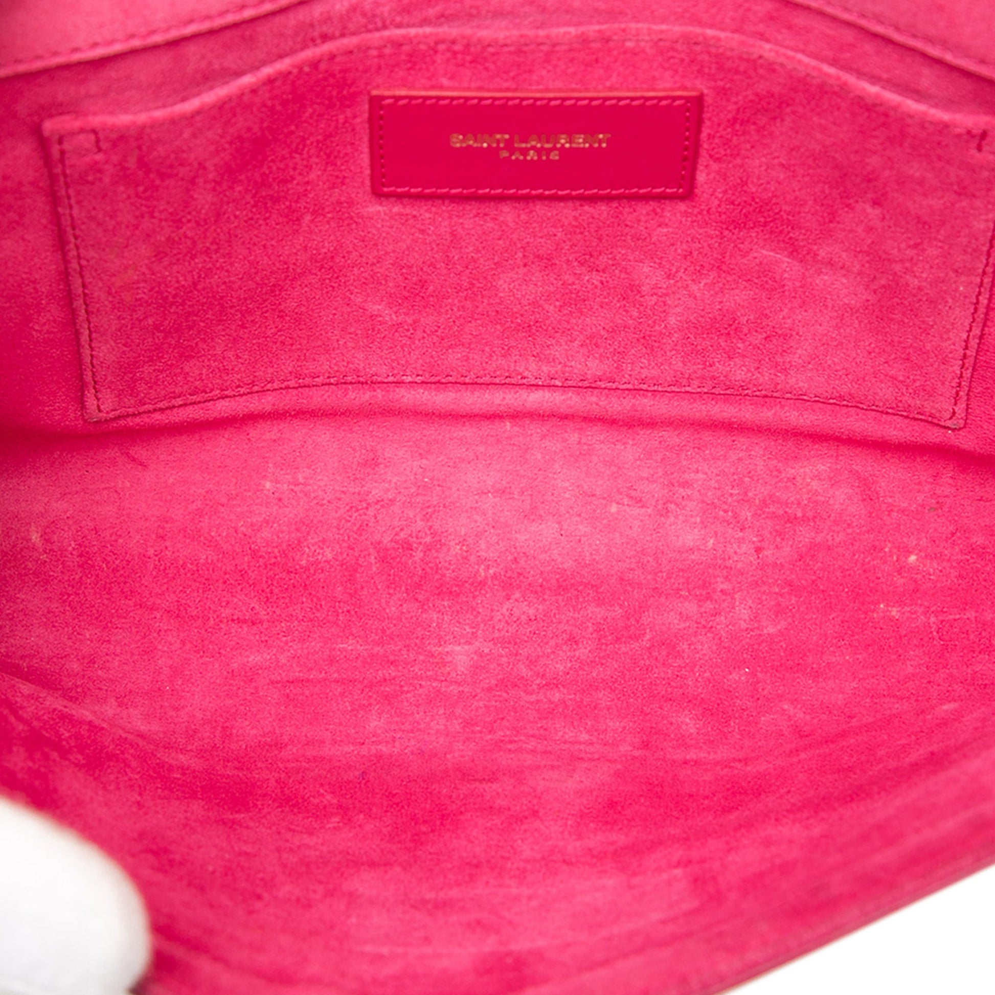 Saint Laurent Leather Chyc Ligne Clutch