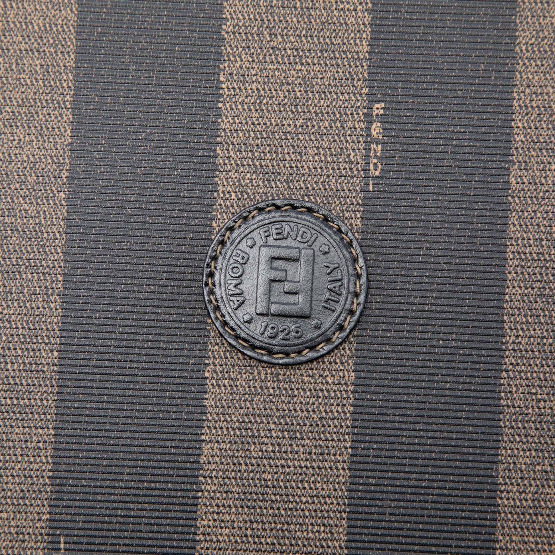 Fendi Pequin Coated Canvas Tote